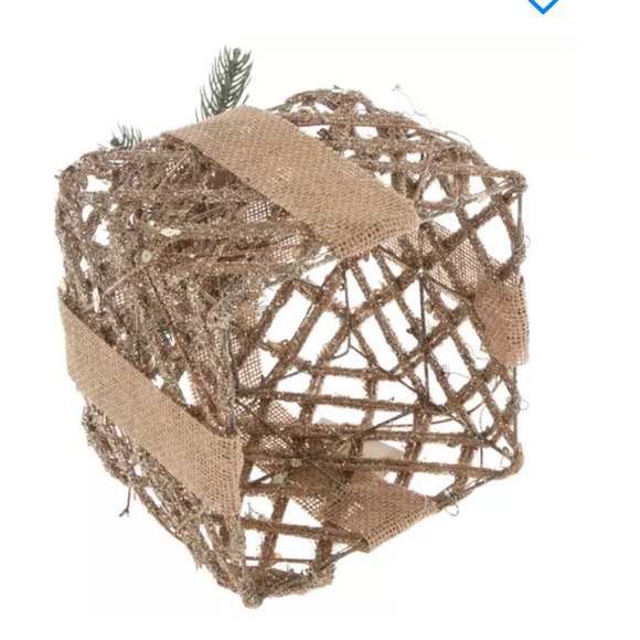 New Hobby Lobby Set of 3 Glitter & Pine Metal Holiday Gift Boxes Decor - Picture 10 of 14